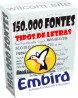 150Mil Fontes (tipos de letras) Embird